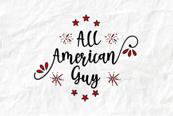 4th of July, All American Guy: Graphics & T-Shirt Designs