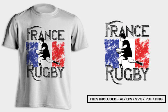 France Rugby Vector Design: Graphics for T-Shirt Designs & Editorial Use