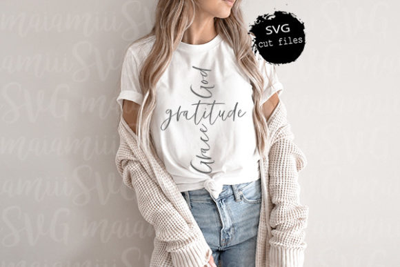 God Grace Gratitude SVG Graphics for T-Shirt Designs
