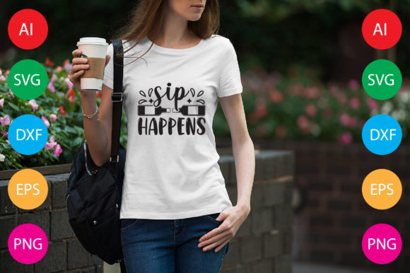 Sip Happens: T-Shirt Designs & Graphics for Lighthearted Branding