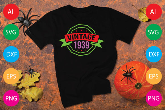 Vintage 1939 Graphics for T-Shirt Designs