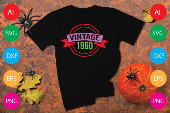 Vintage 1960 Graphics for T-Shirt Designs & Local Branding